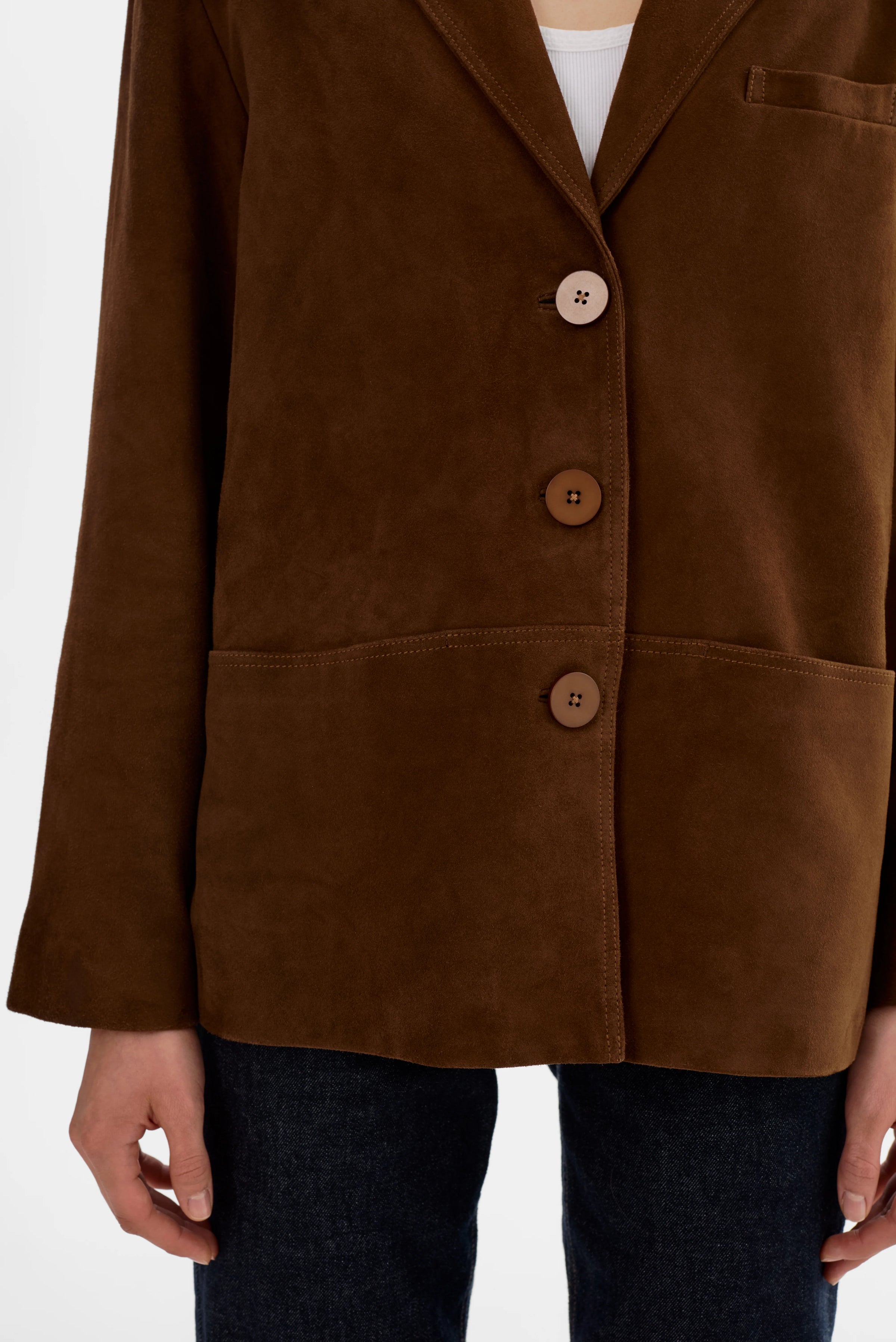 LAMARQUE - Tori - Suede Blazer in Brown