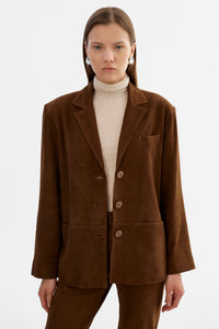 LAMARQUE - Tori - Suede Blazer in Brown