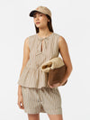Scotch & Soda - Bow Details Top in Desert Sand Stripe with Lurex