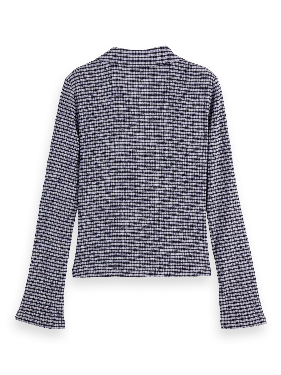Scotch & Soda - Gingham Button Up Top in Sky Captain/Languid Lavender
