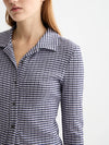 Scotch & Soda - Gingham Button Up Top in Sky Captain/Languid Lavender