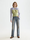 Scotch & Soda - Smocked Waist Top in Dancer Lavender