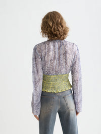Scotch & Soda - Smocked Waist Top in Dancer Lavender
