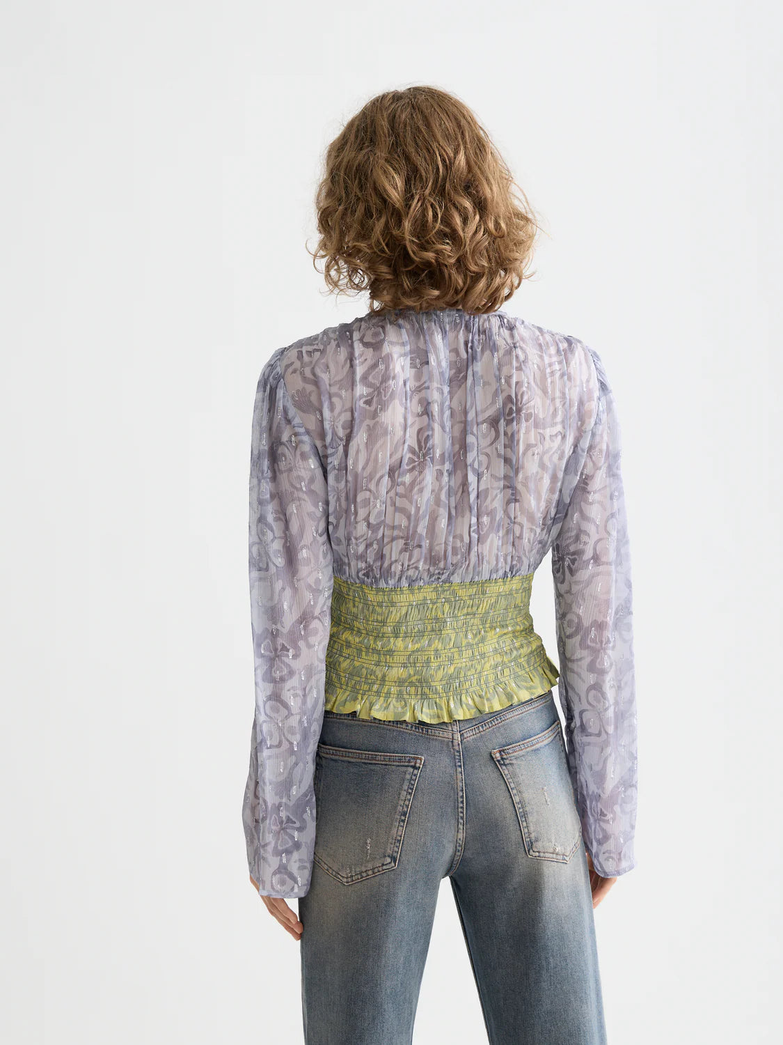 Scotch & Soda - Smocked Waist Top in Dancer Lavender