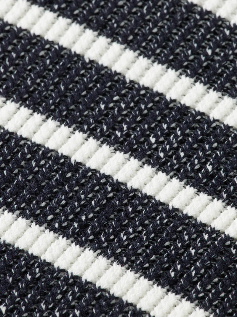 Scotch & Soda - Stripe Tie Neck Pullover in Sky Captain Stripe