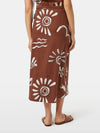 Scotch & Soda - Linen Blend Wrap Skirt in Inky Sun Brown