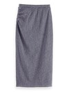 Scotch & Soda - Structured Gingham Skirt in Sky Captain/ Languid Lavender