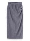 Scotch & Soda - Structured Gingham Skirt in Sky Captain/ Languid Lavender