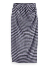 Scotch & Soda - Structured Gingham Skirt in Sky Captain/ Languid Lavender