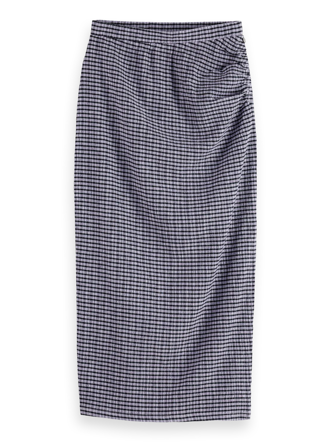 Scotch & Soda - Structured Gingham Skirt in Sky Captain/ Languid Lavender