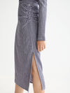 Scotch & Soda - Structured Gingham Skirt in Sky Captain/ Languid Lavender