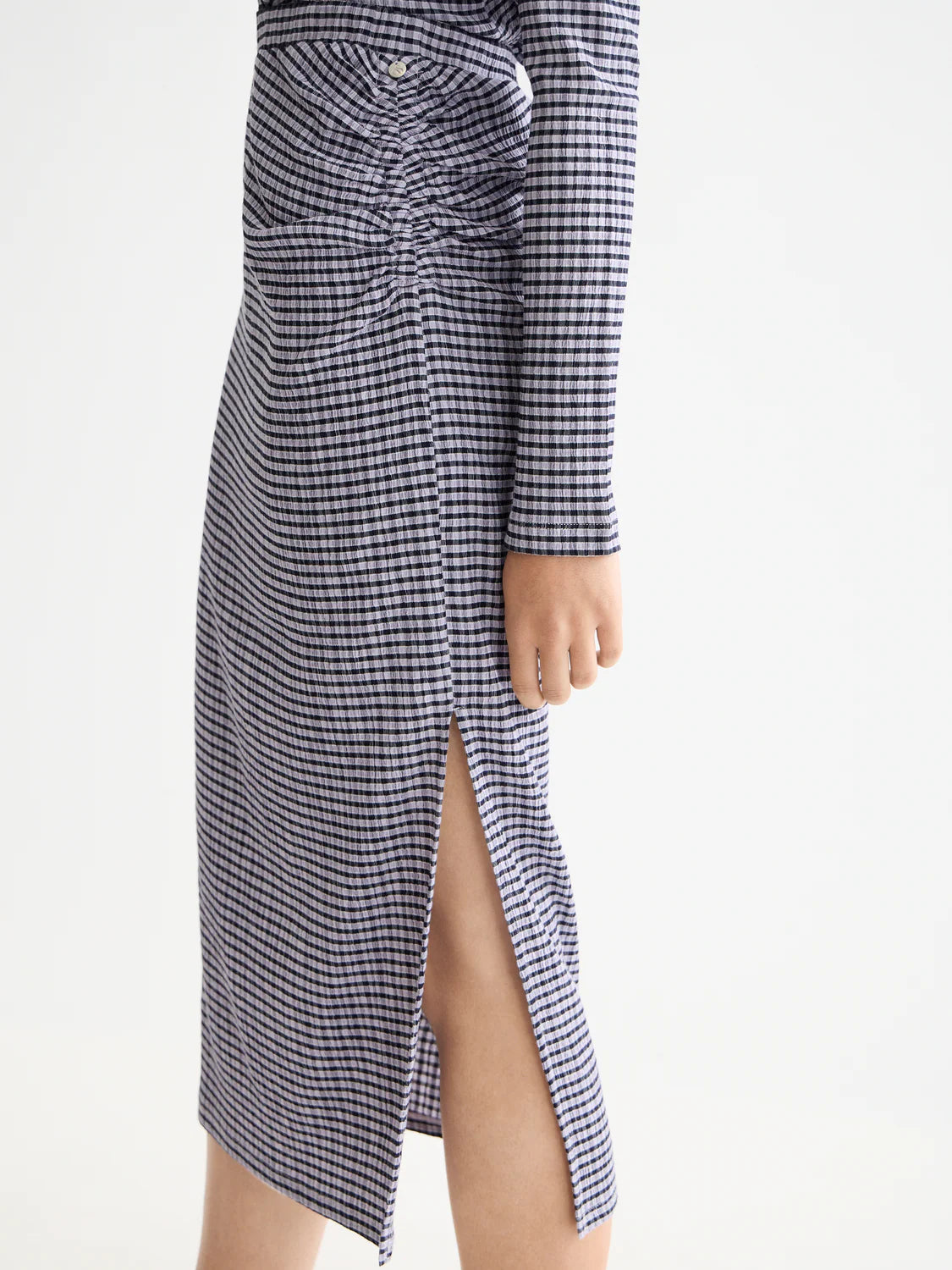 Scotch & Soda - Structured Gingham Skirt in Sky Captain/ Languid Lavender
