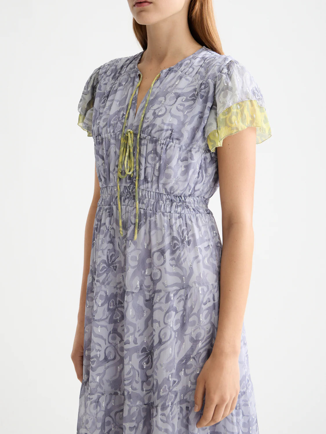 Scotch & Soda - Gathered Maxi Dress in Dancer Lavender