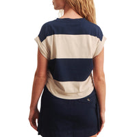 Sanctuary - All Day Ruched Tee in Navy Blazer/Dark Opal