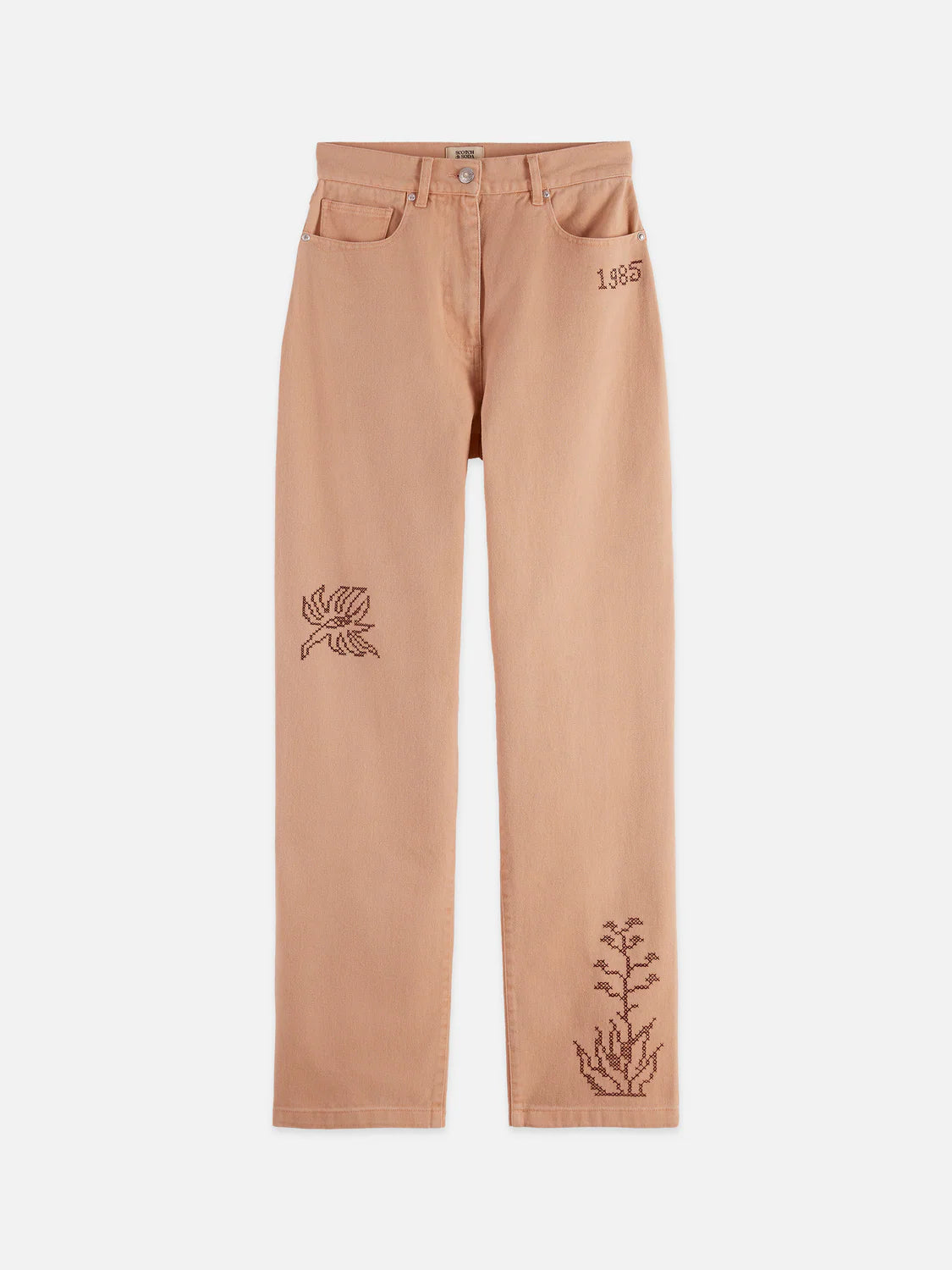 Scotch & Soda - The Ripple High Rise Straight Jeans in Rose Dust
