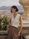 Varley - Kay Cable Knit Vest in Snow White