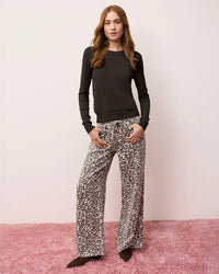 Splendid - Lounge Denim Pant in Leopard