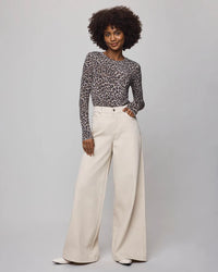 Splendid - Leopard Bamboo Long Sleeve Tee
