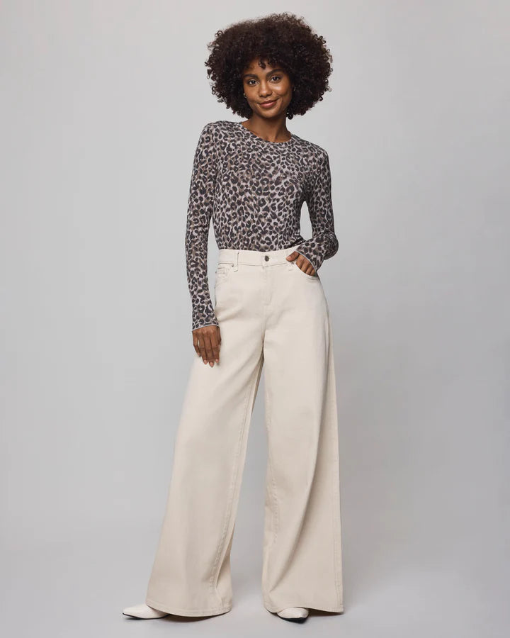 Splendid - Leopard Bamboo Long Sleeve Tee