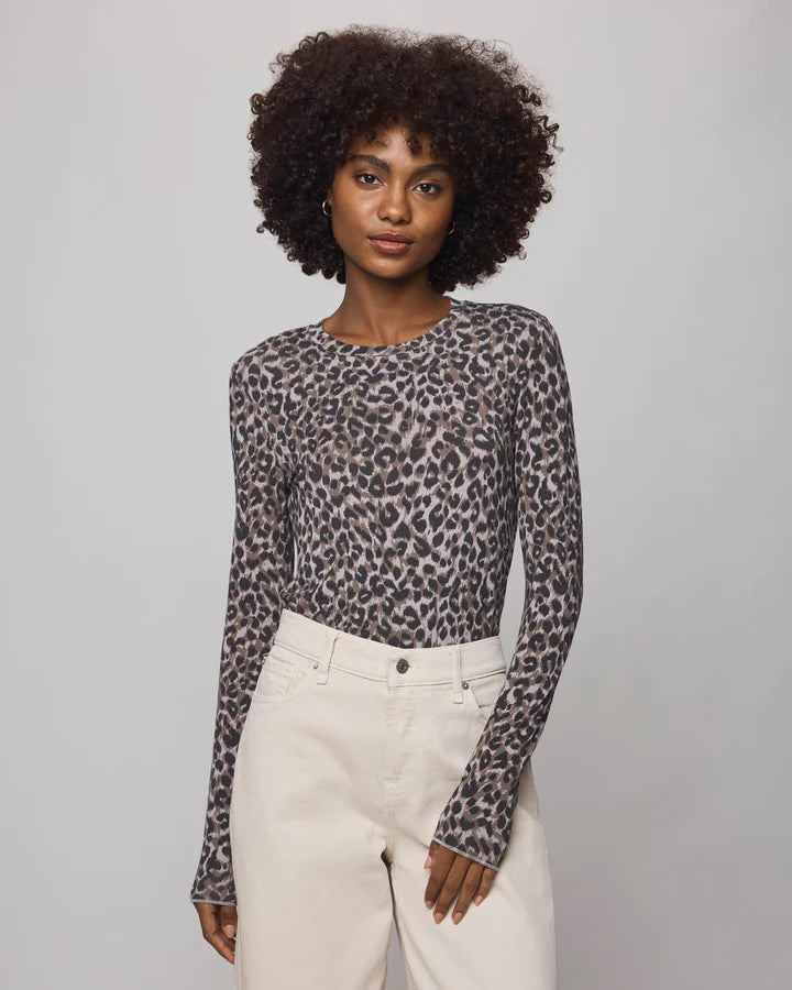 Splendid - Leopard Bamboo Long Sleeve Tee