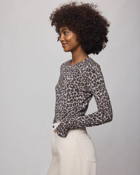 Splendid - Leopard Bamboo Long Sleeve Tee