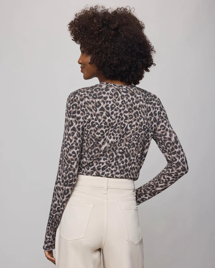 Splendid - Leopard Bamboo Long Sleeve Tee