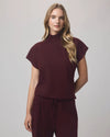 Splendid - Winslow Mock Neck Pullover in Dark Plum