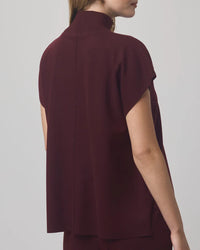 Splendid - Winslow Mock Neck Pullover in Dark Plum