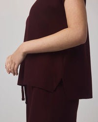 Splendid - Winslow Mock Neck Pullover in Dark Plum
