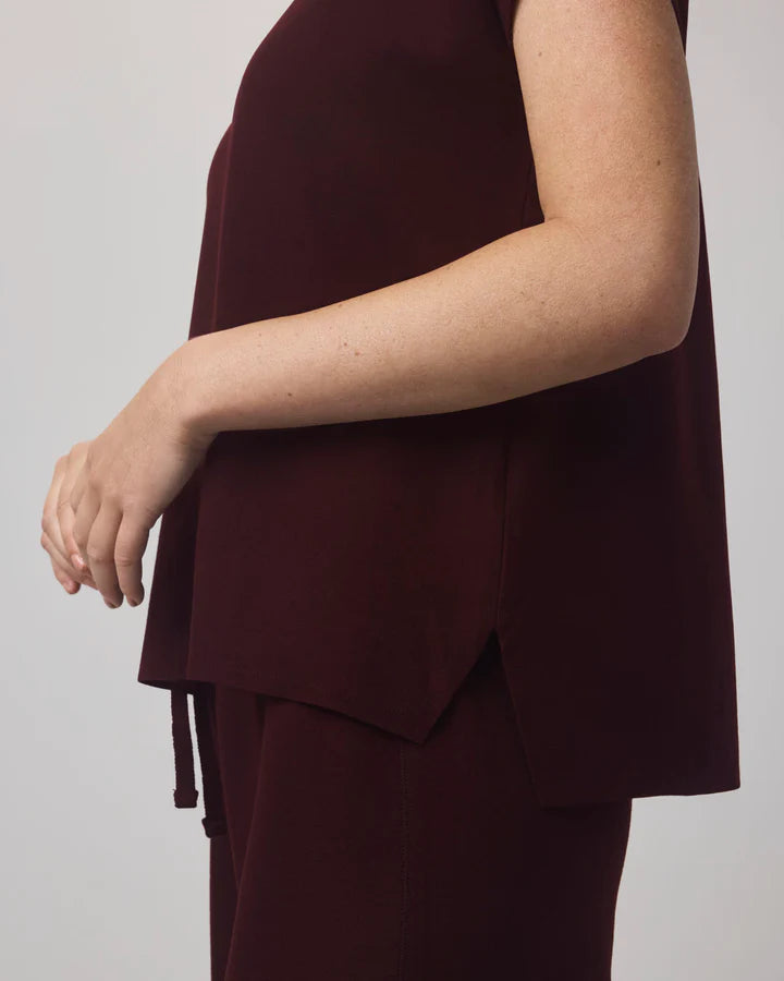 Splendid - Winslow Mock Neck Pullover in Dark Plum