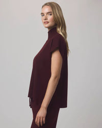 Splendid - Winslow Mock Neck Pullover in Dark Plum