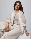 Splendid - Rhodes Varsity Shacket in Neutral Color Block