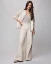Splendid - Rhodes Varsity Shacket in Neutral Color Block