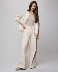 Splendid - Rhodes Varsity Shacket in Neutral Color Block