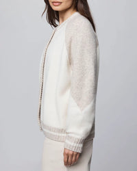 Splendid - Rhodes Varsity Shacket in Neutral Color Block