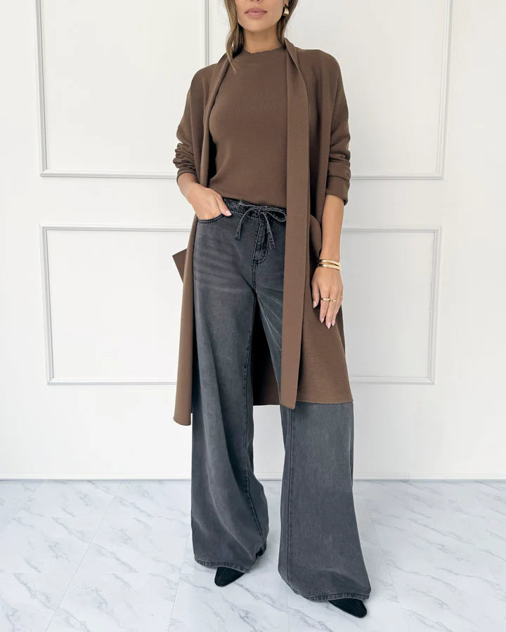 Splendid - Cella Jane Collection - Sleek Coatigan in Truffle