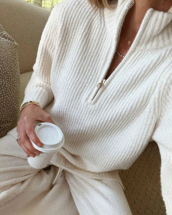 Splendid - Cella Jane Collection - Quarter Zip Sweater in Snow