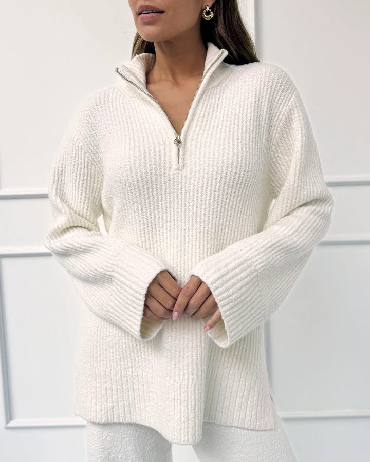 Splendid - Cella Jane Collection - Quarter Zip Sweater in Snow