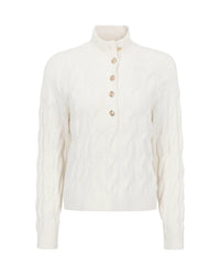 Splendid - Cella Jane Collection - Half Plaket Sweater in Snow