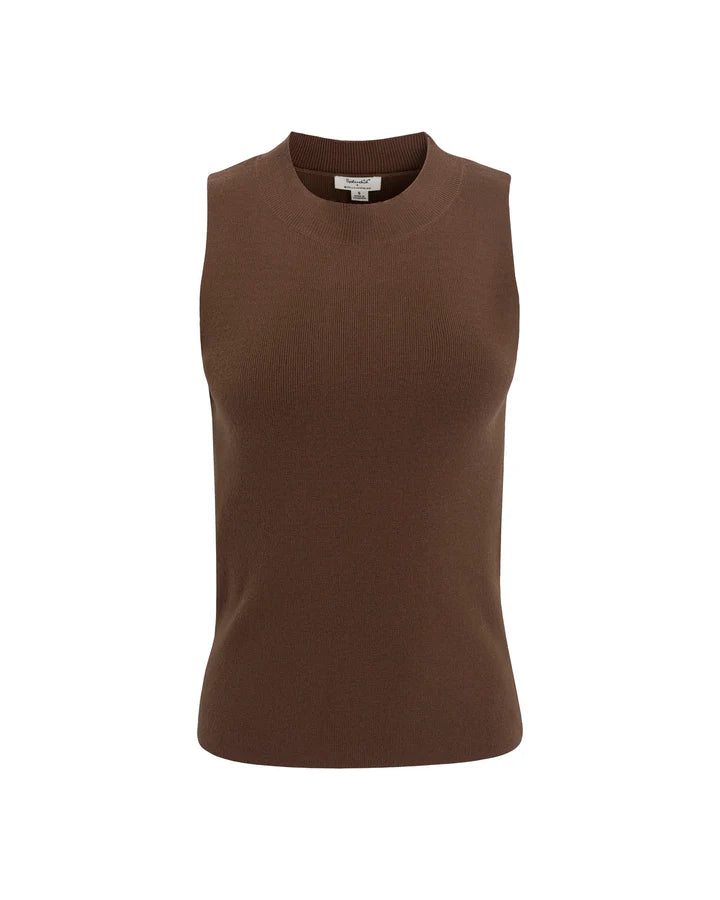 Splendid - Cella Jane Collection - Crew Neck Shell Tank in Truffle