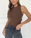 Splendid - Cella Jane Collection - Crew Neck Shell Tank in Truffle