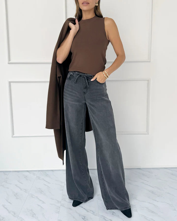 Splendid - Cella Jane Collection - Crew Neck Shell Tank in Truffle