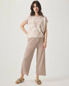 Splendid - Flora Floral Short Sleeve Sweater in Neutral Multi