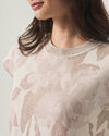 Splendid - Flora Floral Short Sleeve Sweater in Neutral Multi