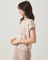 Splendid - Flora Floral Short Sleeve Sweater in Neutral Multi