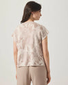 Splendid - Flora Floral Short Sleeve Sweater in Neutral Multi