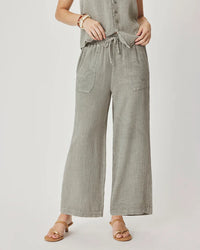 Splendid - Ava Gauze Pant in Eucalyptus