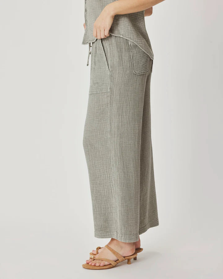 Splendid - Ava Gauze Pant in Eucalyptus
