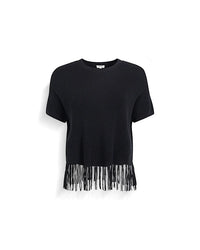 Splendid - Cella Jane Collection - Short Sleeve Fringe Sweater