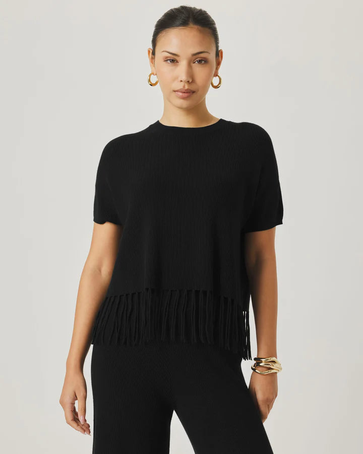 Splendid - Cella Jane Collection - Short Sleeve Fringe Sweater